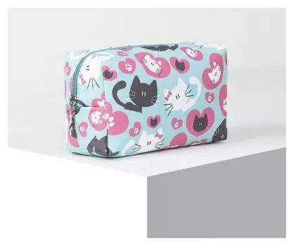 Косметичка дорожная, отдел на молнии, цвет голубой