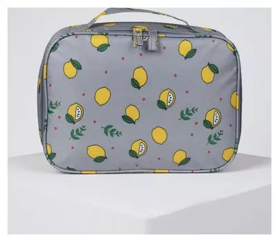 Косметичка дорожная, отдел на молнии, цвет серый