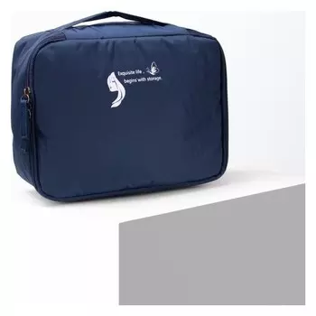 Косметичка дорожная, отдел на молнии, цвет синий