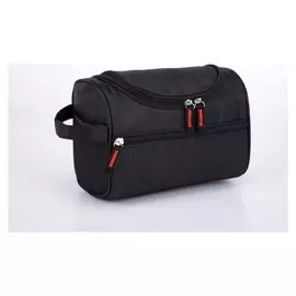 Косметичка дорожная, отдел на молнии, наружный карман, цвет чёрный