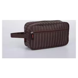 Косметичка дорожная, отдел на молнии, наружный карман, цвет коричневый