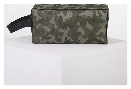 Косметичка дорожная с отделом на молнии и ручкой Хаки