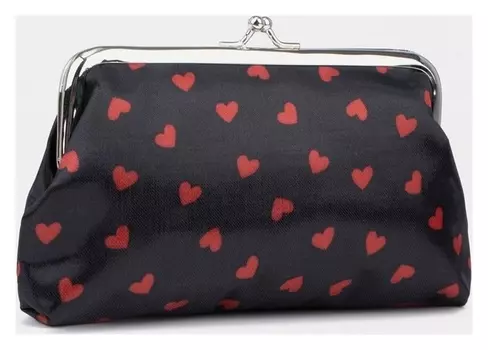 Косметичка на фермуаре, цвет чёрный/красный