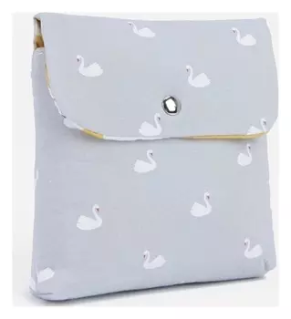 Косметичка на кнопке, цвет голубой