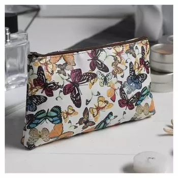 Косметичка на молнии, 1 отдел, цвет белый