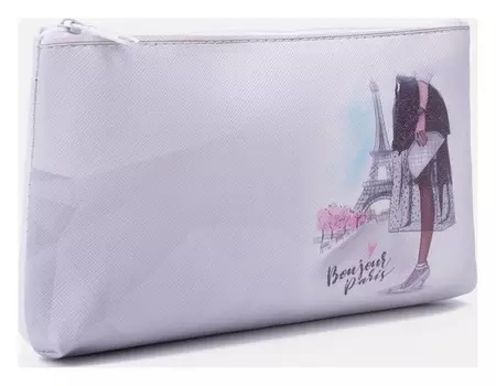 Косметичка на молнии, цвет белый