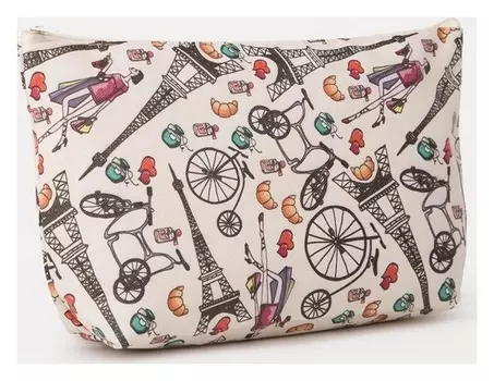 Косметичка на молнии, цвет белый