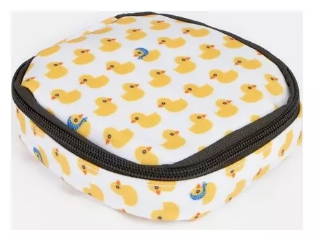 Косметичка на молнии, цвет белый