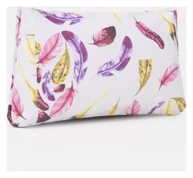 Косметичка на молнии, цвет бежевый/фиолетовый