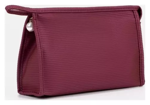 Косметичка на молнии, цвет бордовый