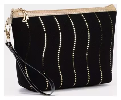 Косметичка на молнии, цвет чёрный