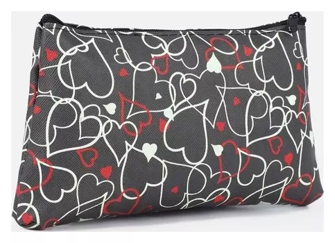 Косметичка на молнии, цвет чёрный