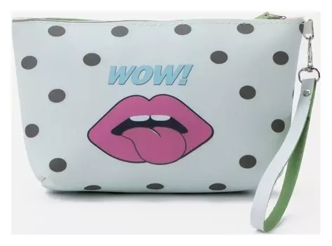 Косметичка на молнии, цвет голубой