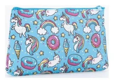 Косметичка на молнии, цвет голубой