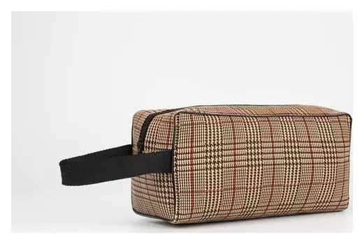 Косметичка на молнии, цвет коричневый