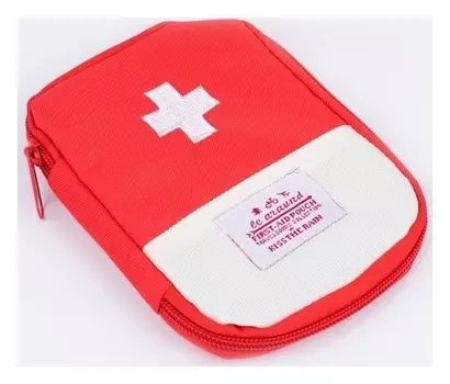 Косметичка на молнии, цвет красный