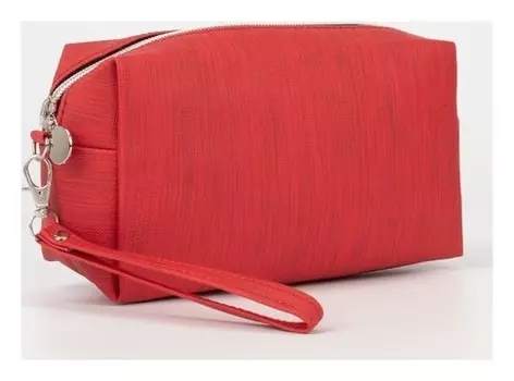 Косметичка на молнии, цвет красный