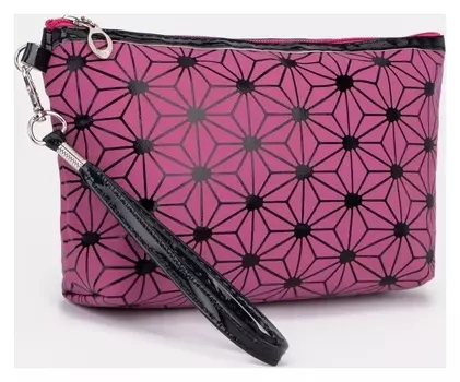 Косметичка на молнии, цвет малиновый