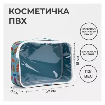 Косметичка на молнии, цвет мятный