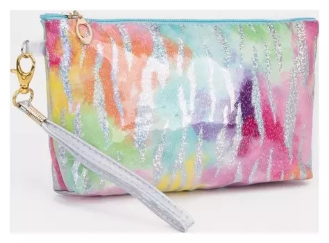 Косметичка на молнии, цвет разноцветный