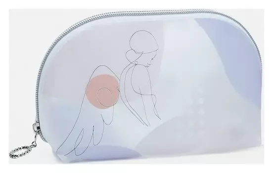 Косметичка на молнии, цвет разноцветный/полупрозрачный