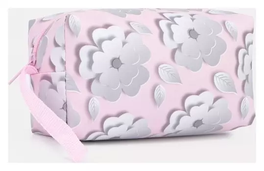 Косметичка на молнии, цвет розовый