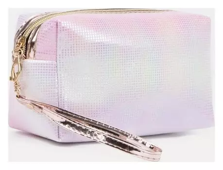 Косметичка на молнии, цвет розовый