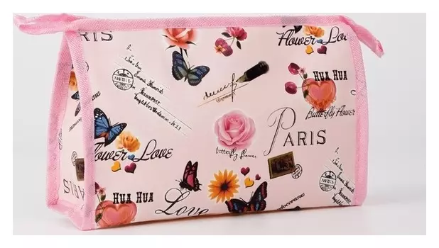 Косметичка на молнии, цвет розовый