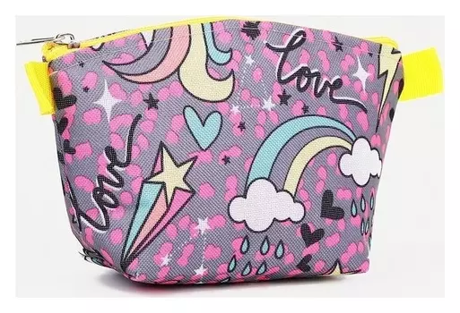 Косметичка на молнии, цвет розовый