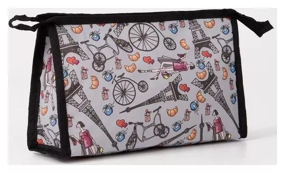 Косметичка на молнии, цвет серый