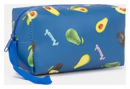 Косметичка на молнии, цвет синий