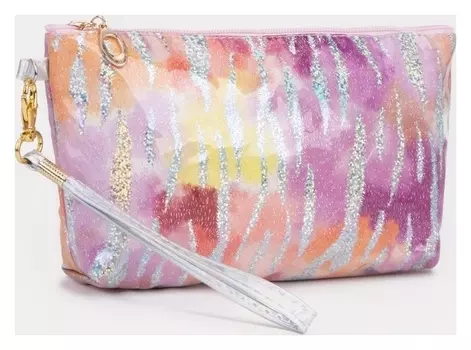 Косметичка на молнии, цвет сиреневый