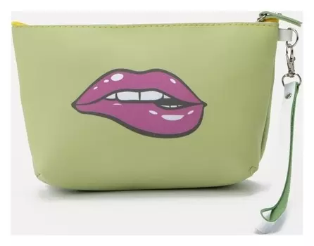 Косметичка на молнии, цвет зелёный