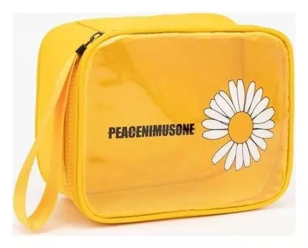 Косметичка на молнии, цвет жёлтый