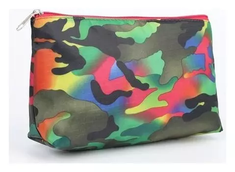 Косметичка простая "Анна", 23*7*13, отд на молнии, камуф цветной