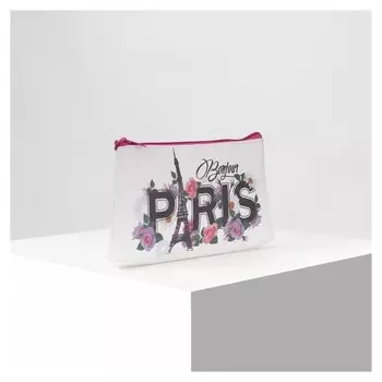 Косметичка простая, отдел на молнии, цвет белый