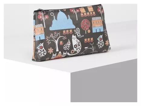 Косметичка простая, отдел на молнии, цвет чёрный