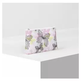 Косметичка простая, отдел на молнии, цвет розовый