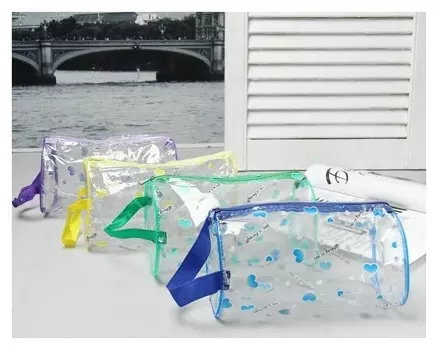 Косметичка пвх, отдел на молнии, 2 ручки, непромокаемая