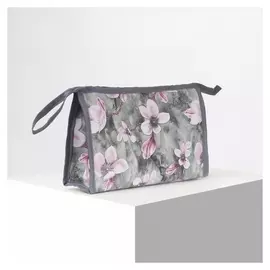 Косметичка треугольная, отдел на молнии, цвет серый