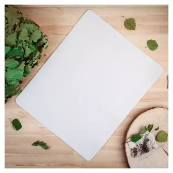 Коврик банный, прямоугольный, белый