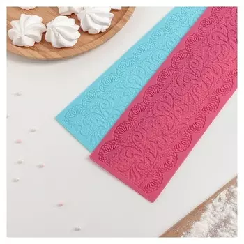 Коврик для айсинга «Ажур», 39×10 см, цвет фиолетовый