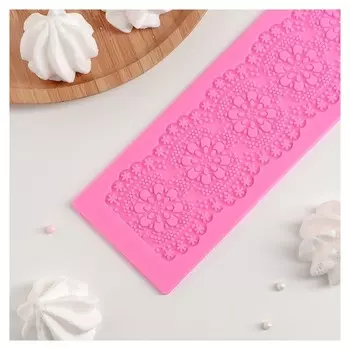 Коврик для айсинга «Цветочное кружево», 40×8 см