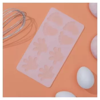 Коврик для айсинга «Следопыт», 8 ячейки, 19×10,5×0,4 см, цвет прозрачный