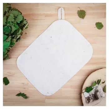 Коврик для бани "Классический", войлок, белый, 40х30см