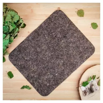 Коврик для бани комбинированный, войлок, 47х37см