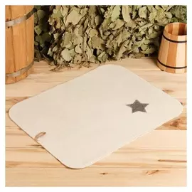 Коврик для бани "Знамя" светлый