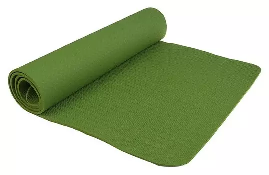 Коврик для йоги 183 × 61 × 0,6 см, цвет зелёный