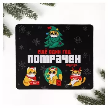 Коврик для мыши «Еще один год потрачен», 21 х 18 см