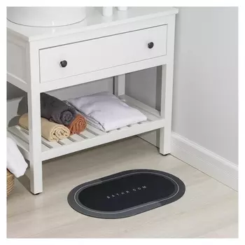 Коврик доляна Bathroom, 38×58 см, цвет чёрный